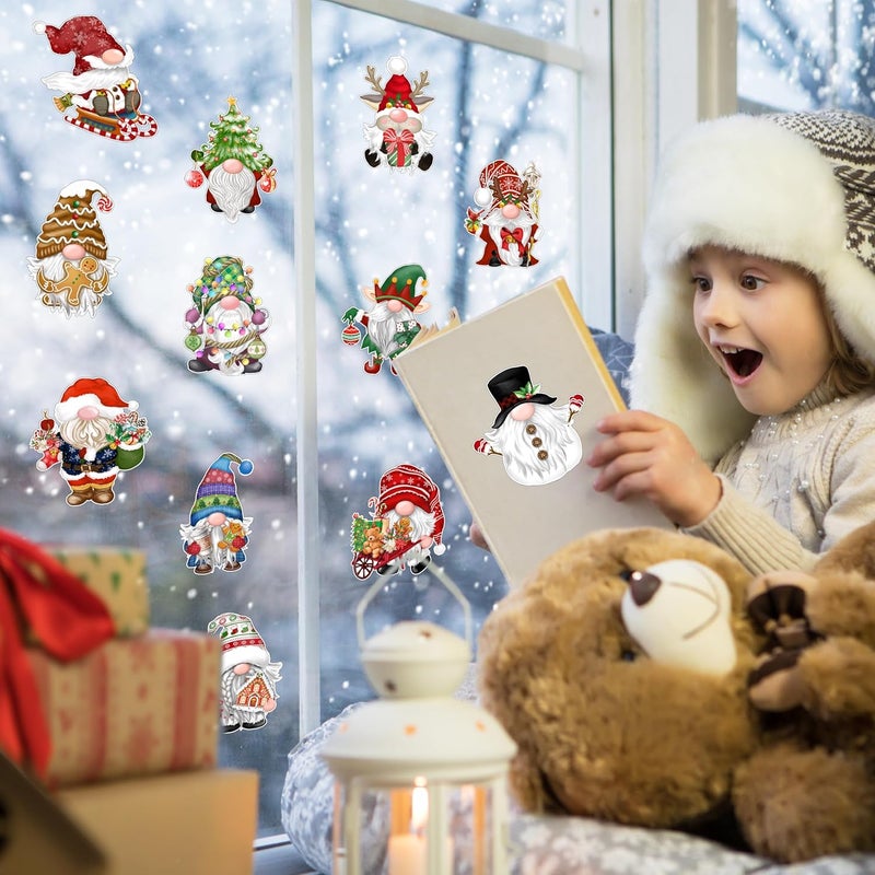 TREWAVE 48 Pcs Christmas Gnome Cutouts Christmas Bulletin Board Decorations Classroom Winter Holiday Cut-Outs Decor Home School Bulletin Board Stickers for Wall Window - Image 5